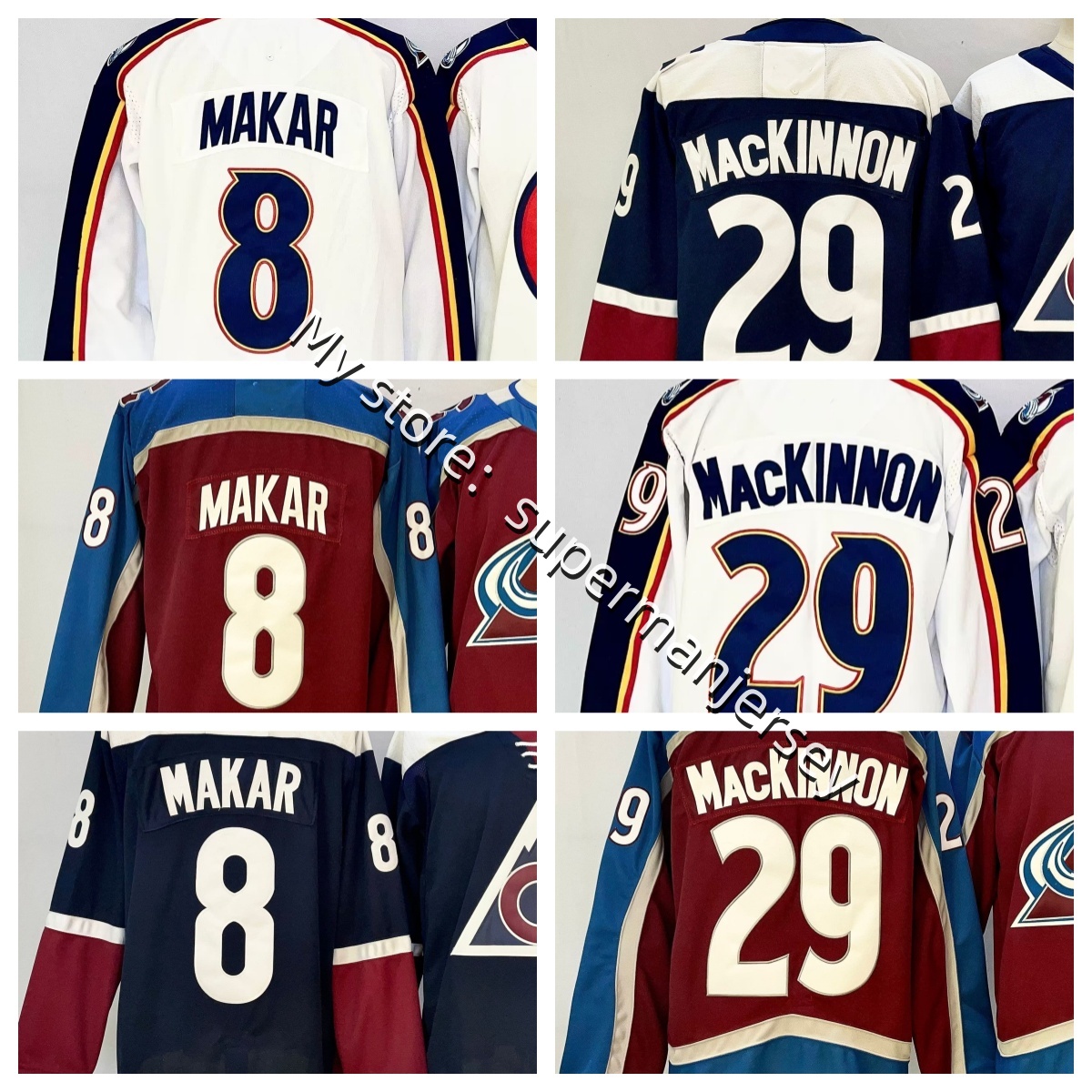 Nathan MacKinnon colorado hockey jersey avalanches jersey Cale Makar Brent Burns Gabriel Landeskog Mackenzie Blackwood Valeri Nichushkin New 2025-26 S-4XL