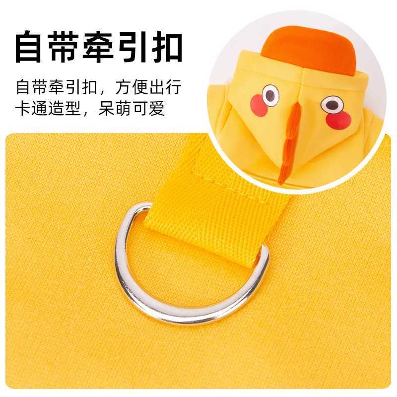 Yellow Chicken Threedimensional Cute Small Animal Traction Hoodie Twofoot Autumn Winter Pet Cat Dog Clothes C251009