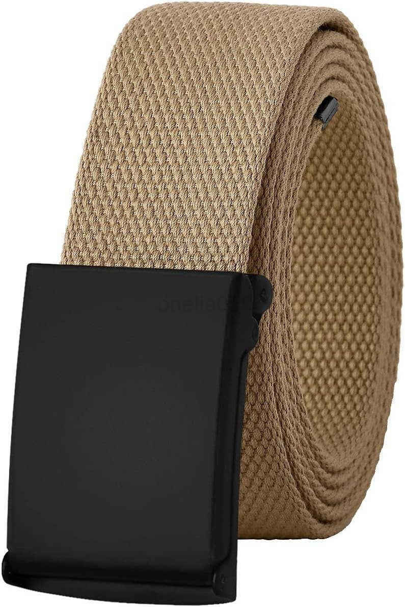 Falari Canvas Web Belt Fully AdjustabLE Cut to Fit Belt Flip Top W251009