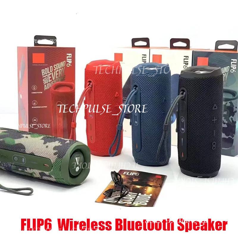 FLIP 6 Wireless Bluetooth Speaker Mini Ipx7 Flip6 Waterproof Portable tech73 Speakers Outdoor Stereo Bass Music Track Independent TF Card