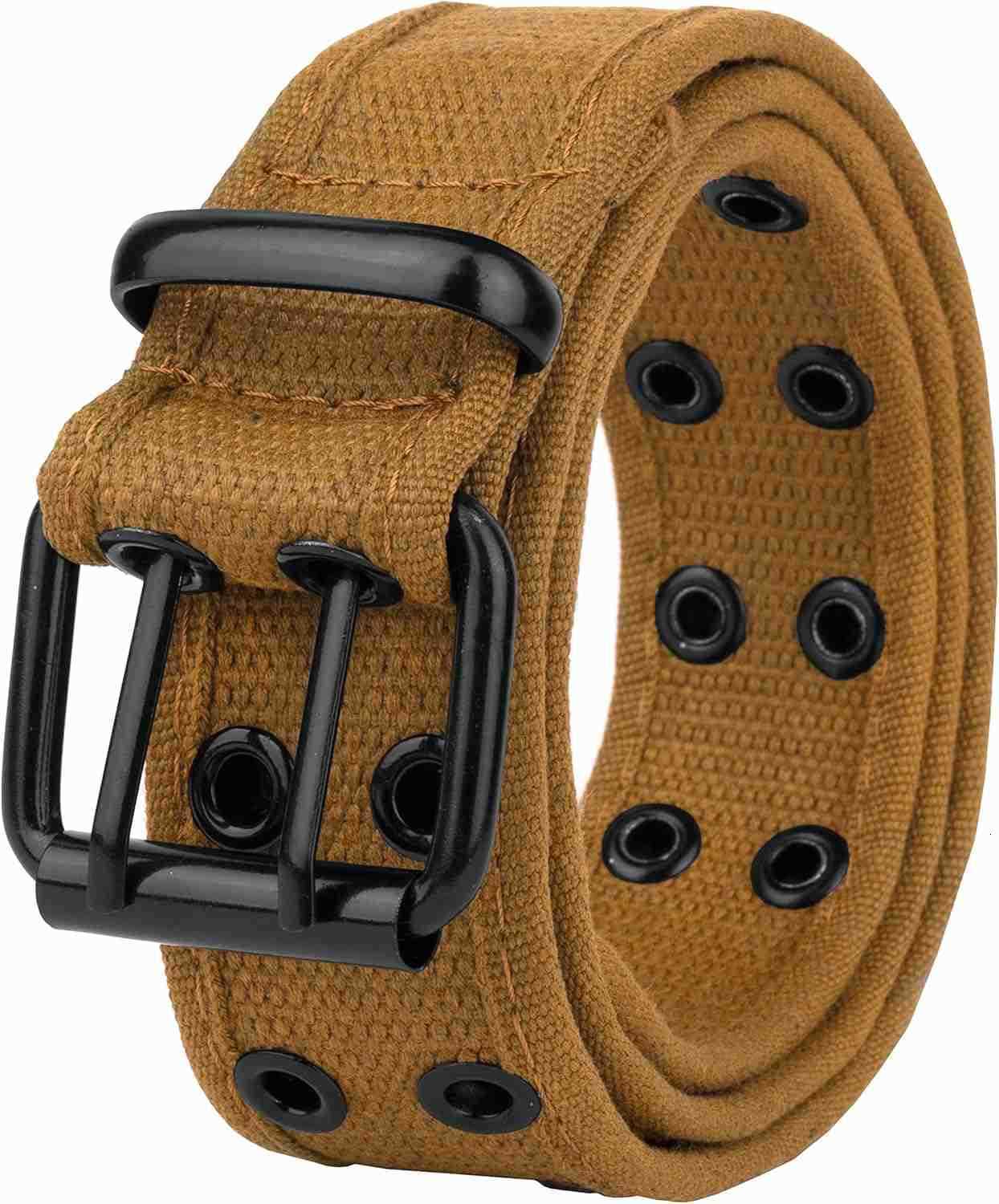 Gelante Canvas Double Grommet Hole Belt 12 Colors W251009