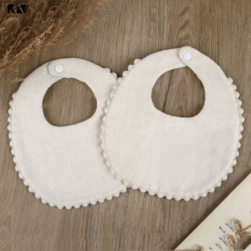 1pc Embroidery Floral Baby Bib Adjustable Button Newborn Feeding Drooling Burp Cloths Kids Cotton Saliva Towel Bibs Baby ItemsJ251009