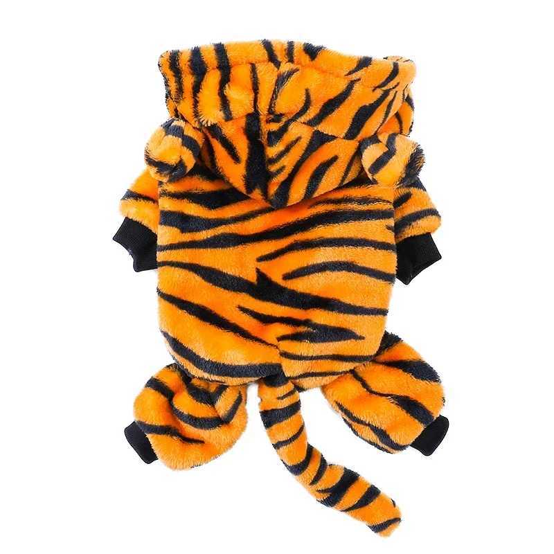 Cute Tiger Dinosaur Soft Warm Pet Dog Jumpsuits Clothing for Cats Pajamas Pet Hoodies Chihuahua Teddy Costume Pet Products C251009