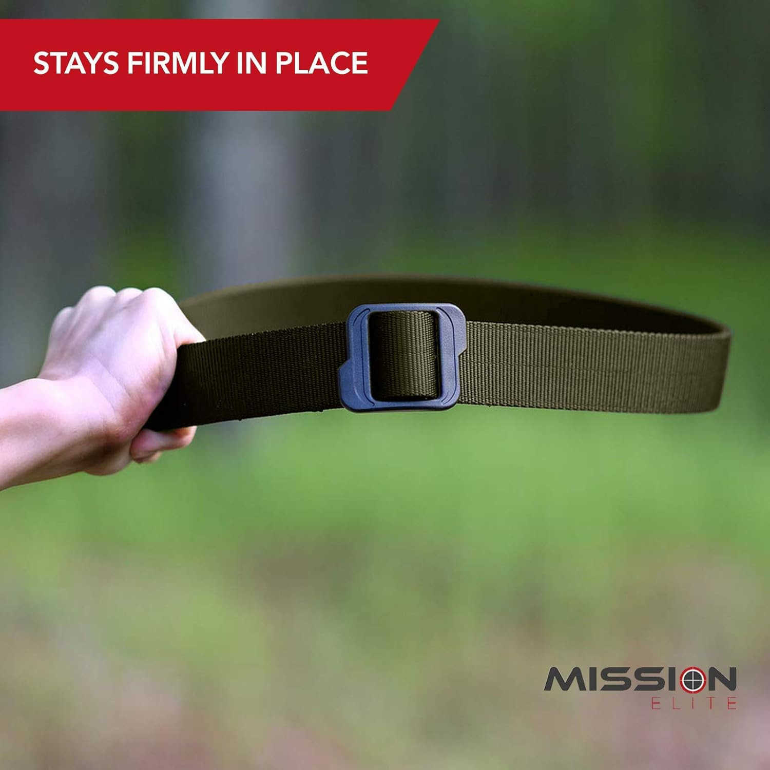 Tactical Belt 15inch Nylon Gun Belts for Men 2Ply EDC Belt with AdjustabLE Plastic W251009
