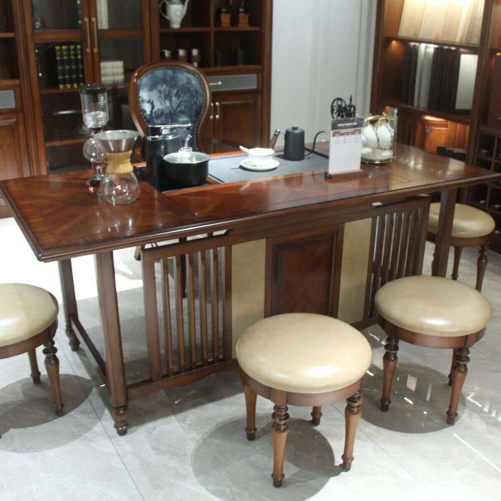 Zhong zhixin The high-end luxury designer coffee table is crafted with solid wood craftsmanship