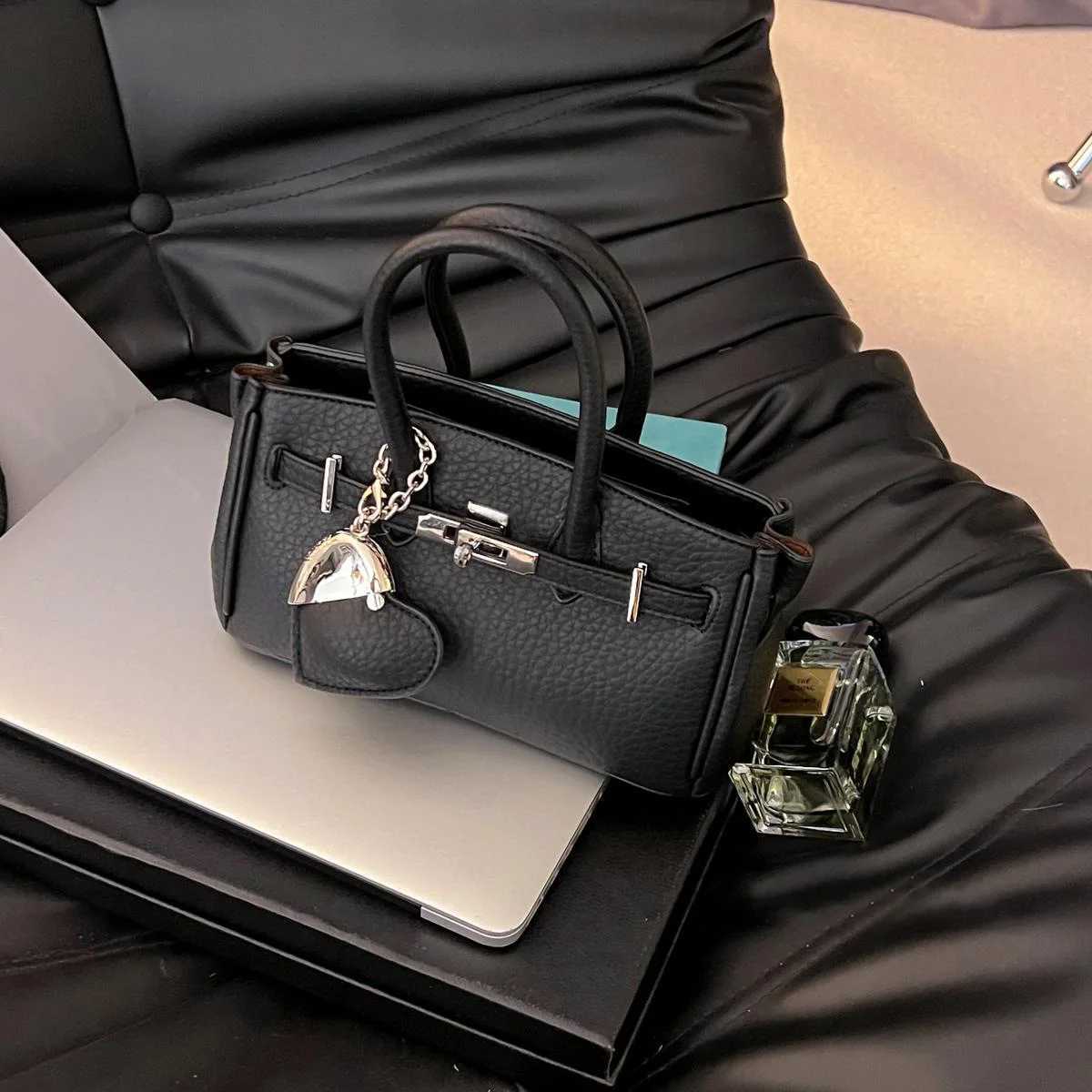 Popar sweet small bag wens 2025 summer new fiable versatile shoder underarm bag textured portable tote bag D251009