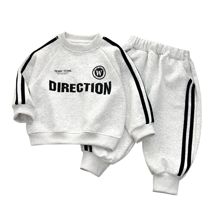 2025 New Korean Style Kids Tracksuit Set, Boys Girls Autumn Casual Hoodie Outfit Children's Sportswear