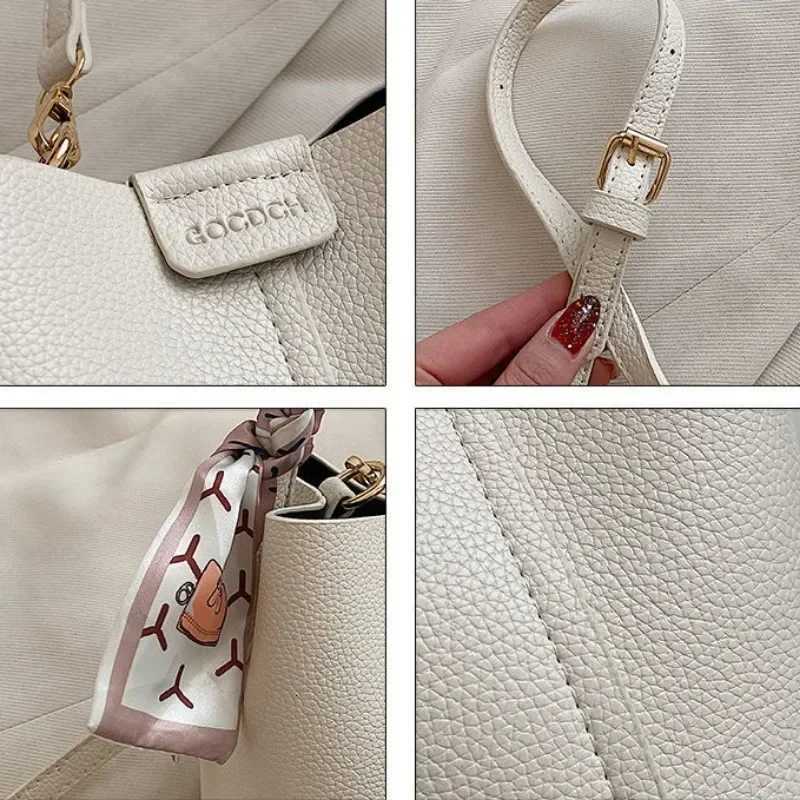 2024 New Versatile Handbag Wen Texture 1 Bag Summer Simple Korean Versi Tie Ribbs eshoder Package Crossbody Bags D251009