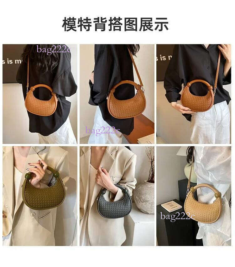 Designer PU Leather Weave Women's Handbag Retro Crossbody Bag Hobos Tote