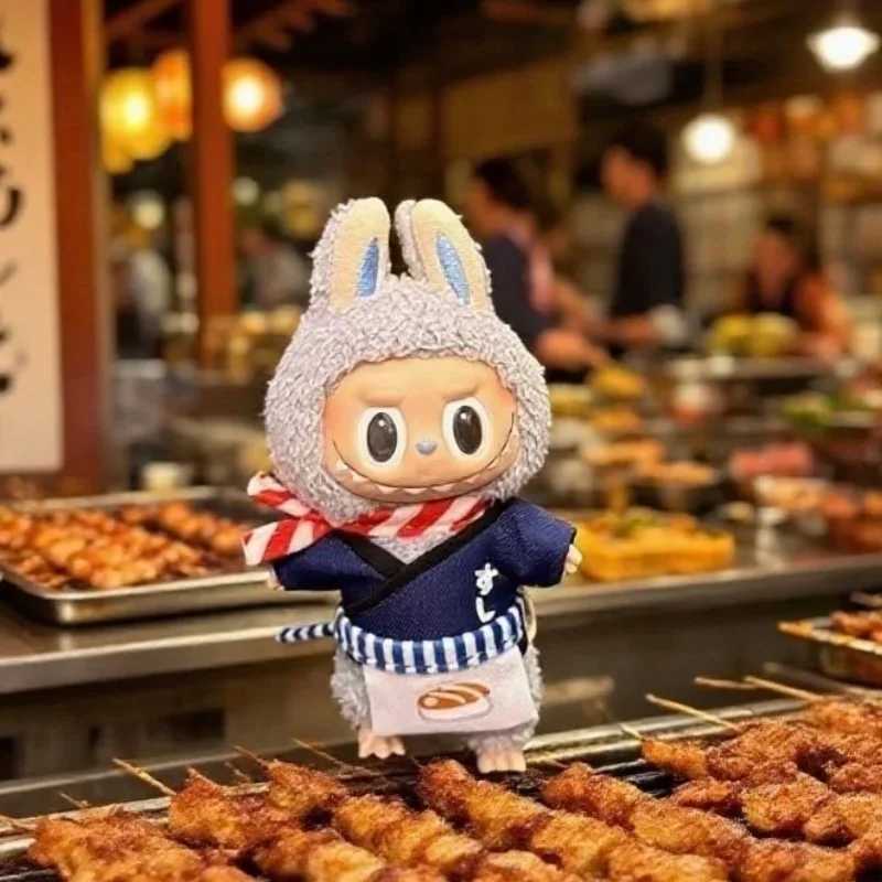 Japanese Sushi chef clothes For Ropa Labubu 30 Big Into Energy Series Doll Outfit Clothing Accessories L251008