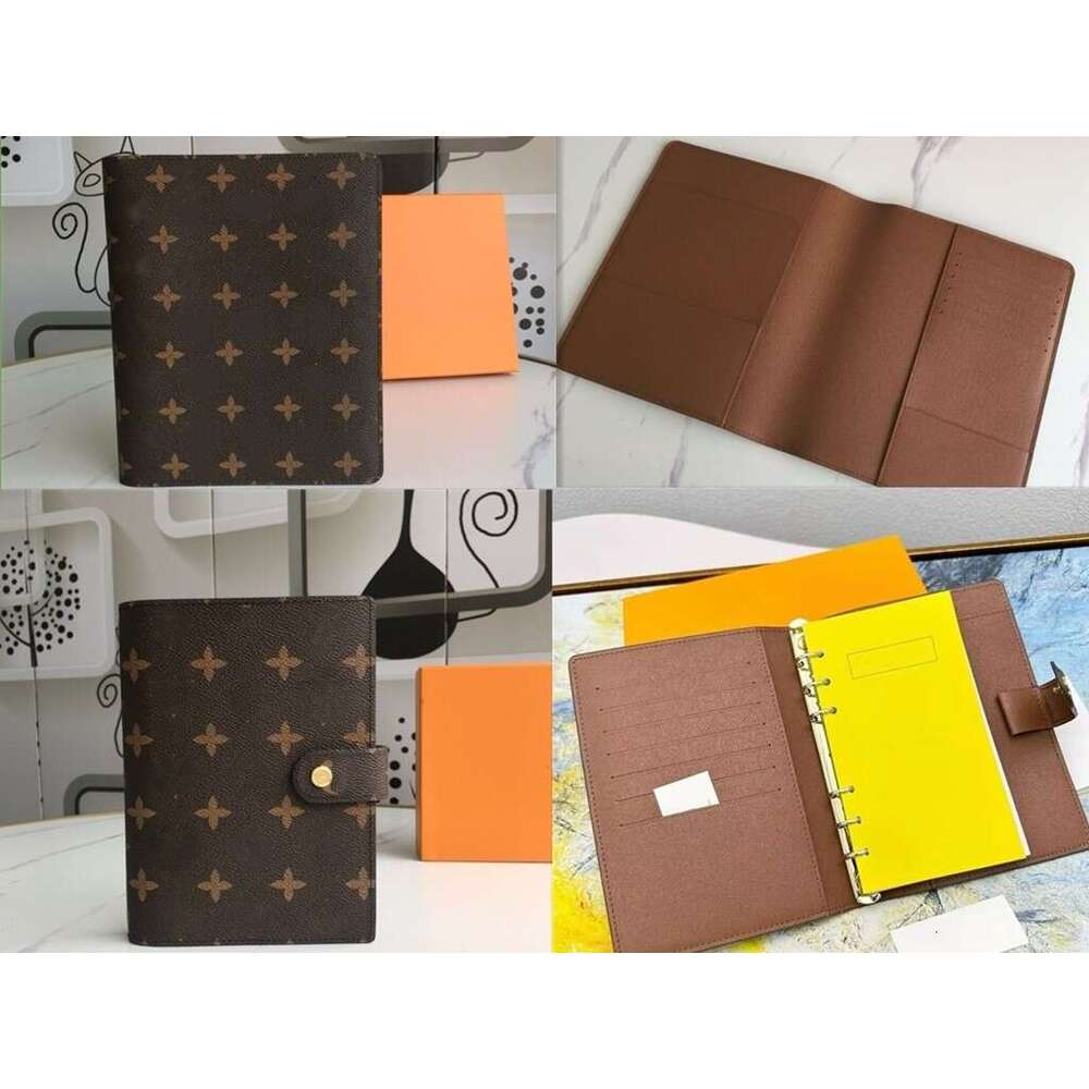 2025 Large DESK RING AGENDA COVER Holders Business Notebook Diary Protective Case Card Holder Wallet Desktop Designers Notepad With Box