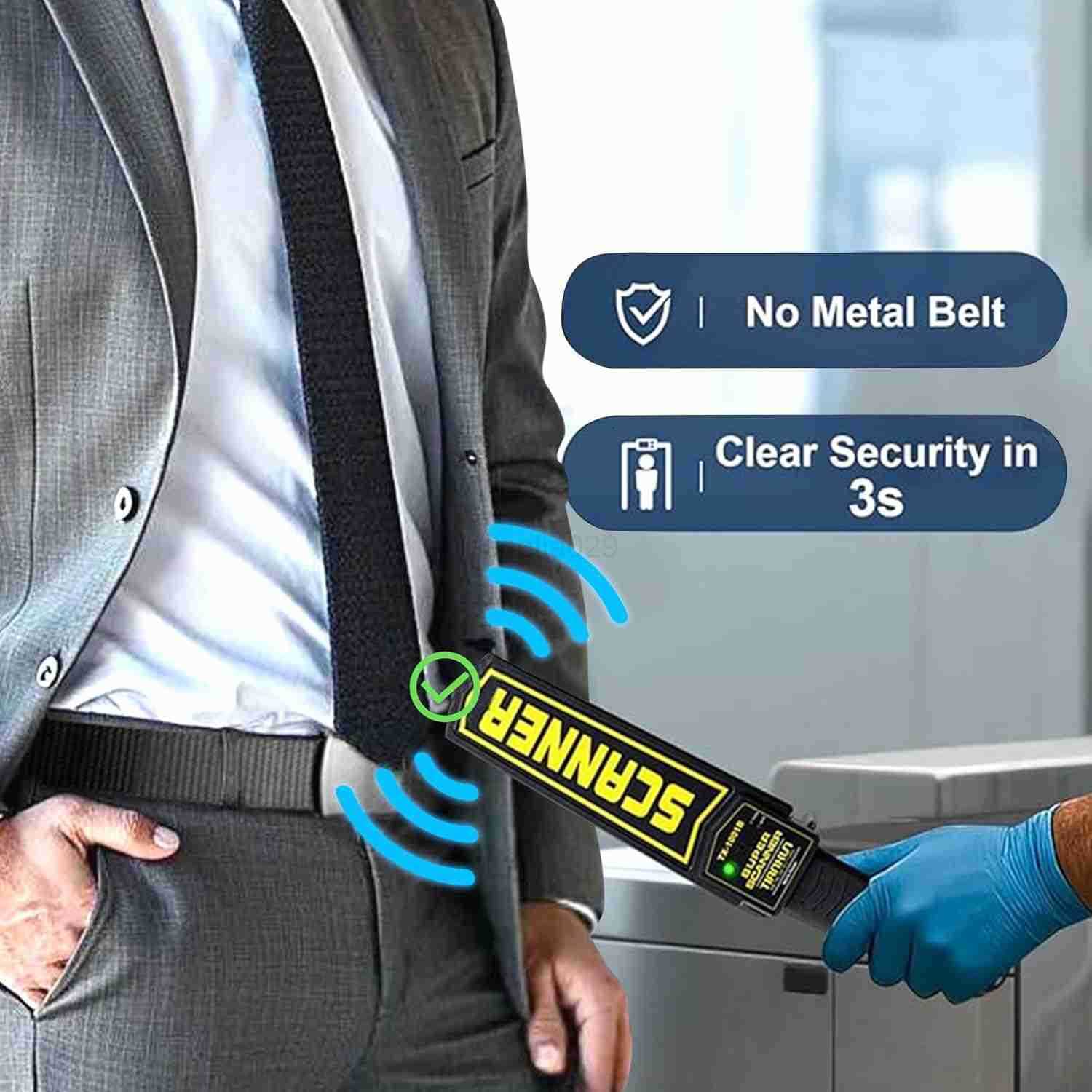 Nylon Belts for Men with No Metal Fast Pass Through the Airport Security for Work Travel W251009