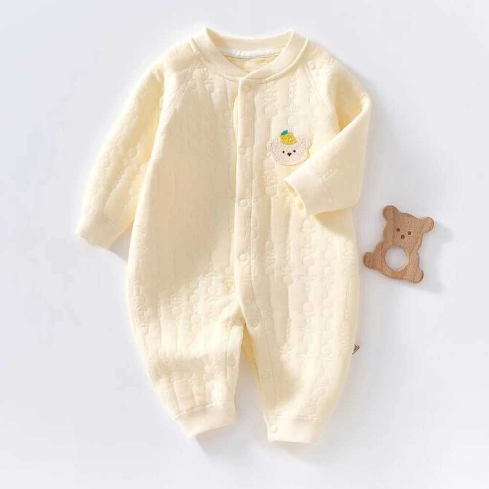 Baby Rompers For Boys Quilted Warm Spring Autumn Winter Newborn Baby Clothes First Birthday Baby Onesie For Girls C251009