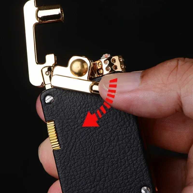 CHIEF Kerosene Lighter Light Luxury Rocker Ejection Windproof Ignition Mechanical Personzed Mens Business Gift Collectible W251009