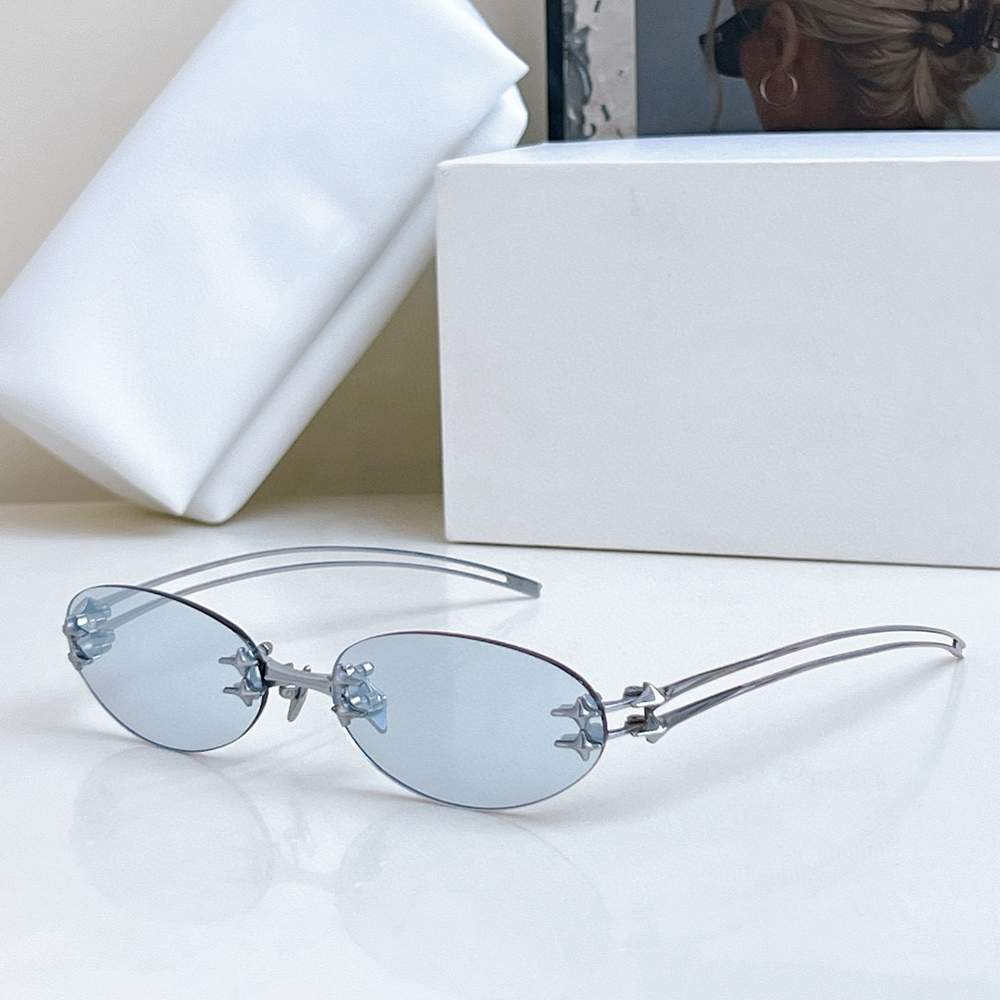 New GENTLE MGHKA Retro Titanium Optical rimless Anti blue light Glasses Frame Oval NODE Eyeglasses men women GM SunGlasses Frame computer eyewear myopia eyeglasses