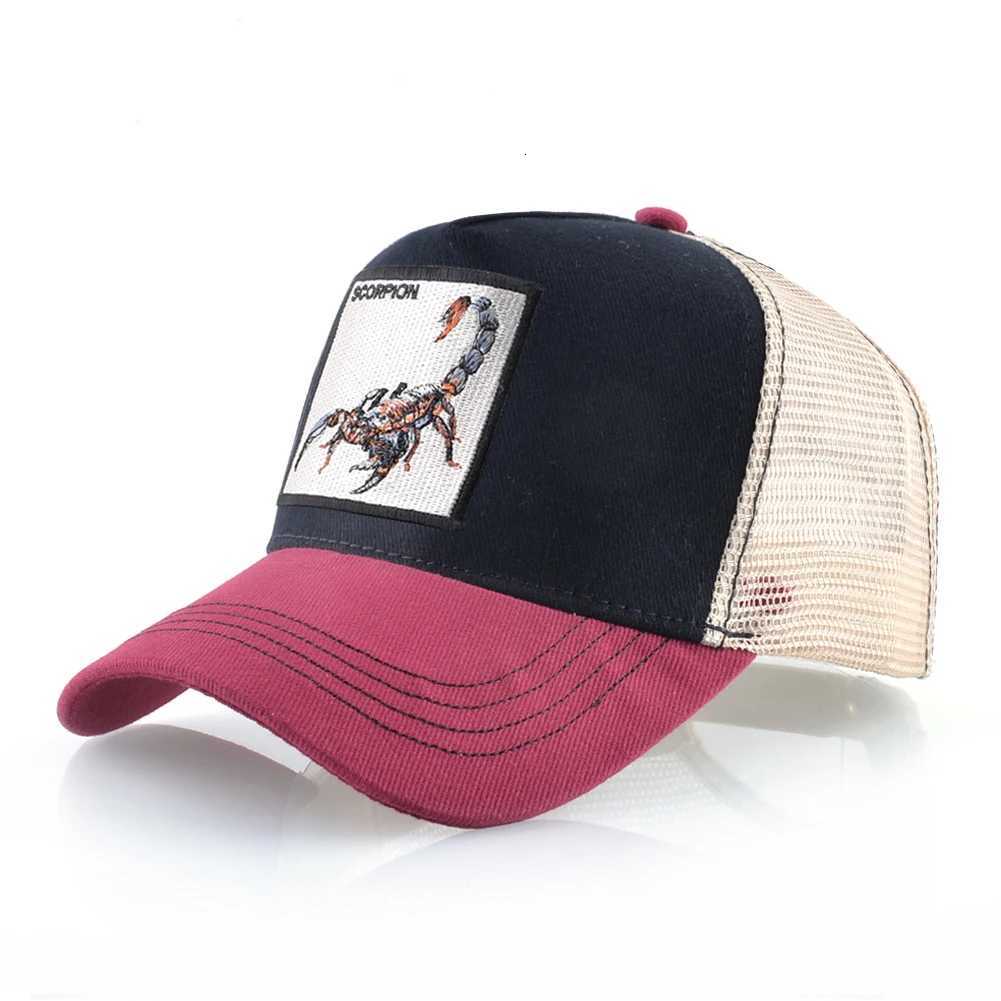 Unisex Trucker C With Embroidery Scorpion Patch Mens Baseball C Women Snback Hip Hop Hat Outdoor Breathable Visor HatXJ251009