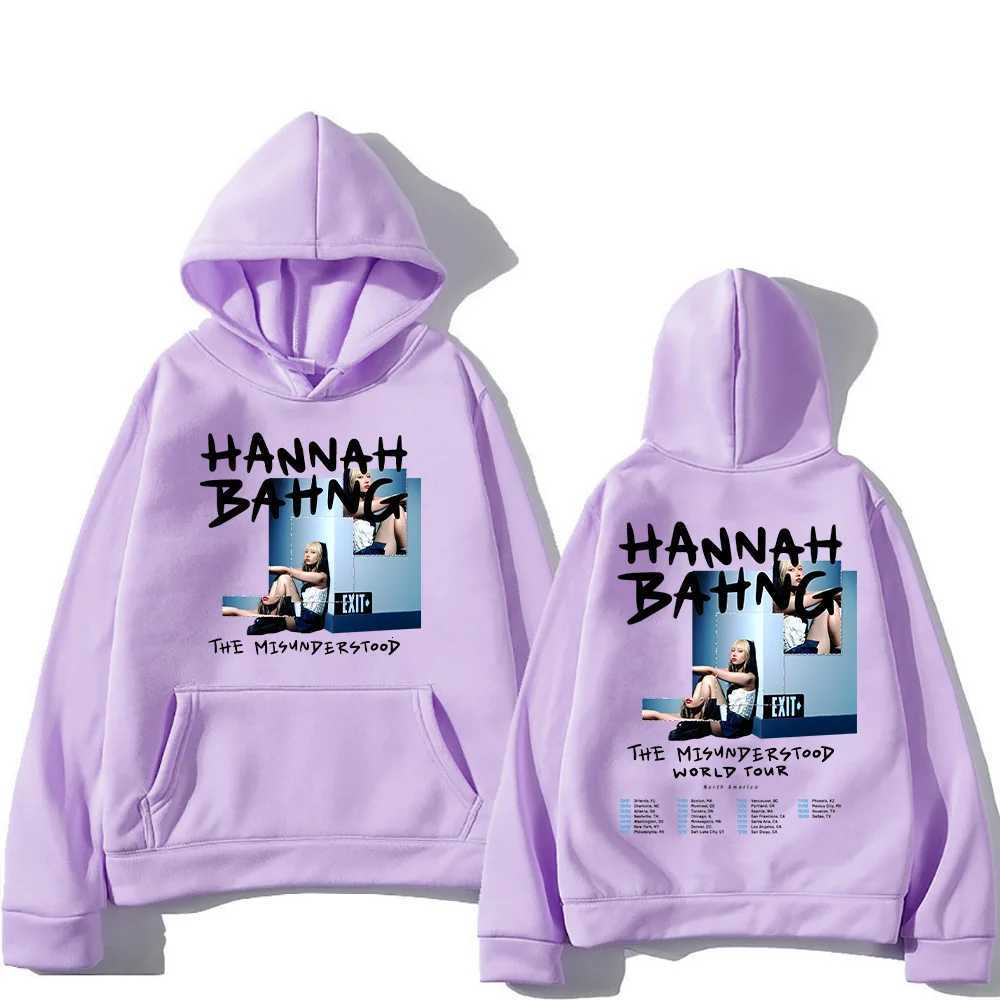 Hannah Bahng Hoodie Hannah Bahng The Misunderstood Tour 2025 Sweatshirts Fashion Y2K Clothing Unisex High Street Pullover HoodyXJ251009
