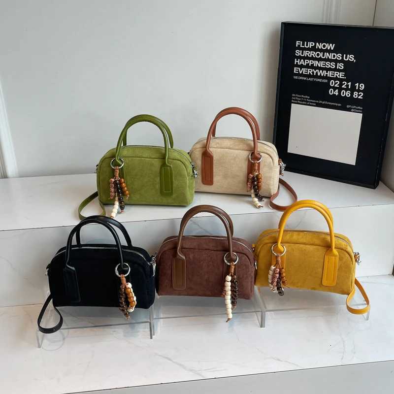 Designer Style Square Solid Faux Suede Shoder Bags 2025 Hot S Sweet Sense of Luxury Fi Handbags for Wen High Quality D251009