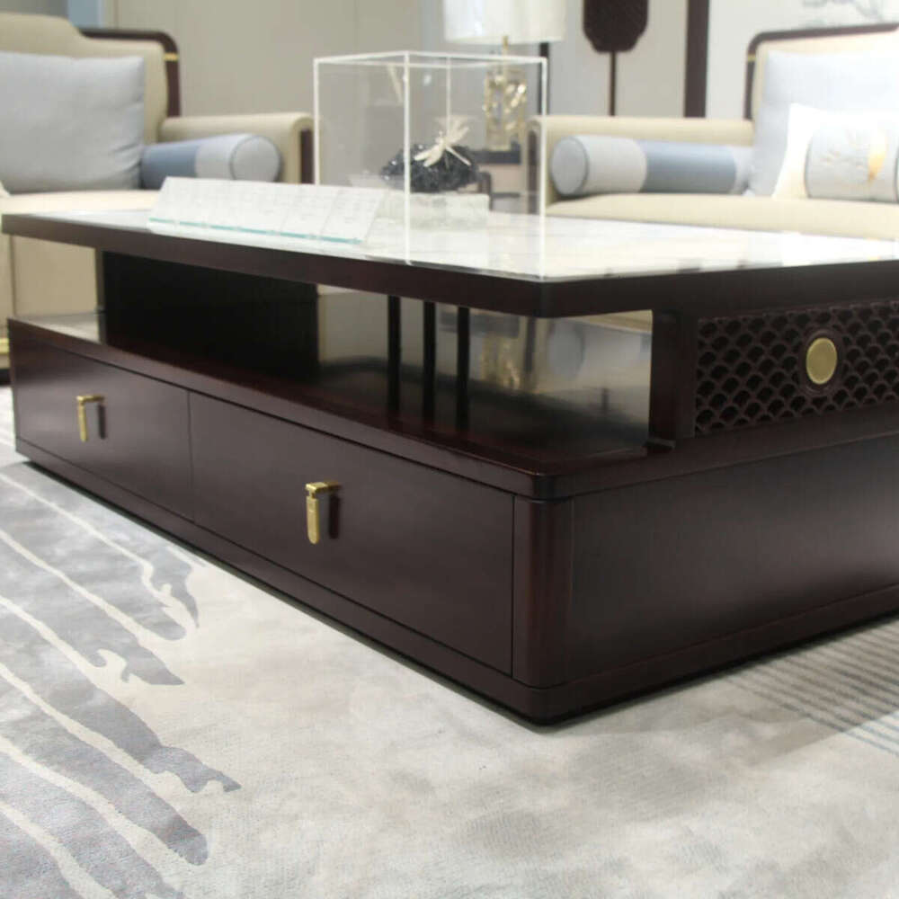 Zhong zhixin High-end design sofa features carefully crafted genuine leather with a solid wood frame
