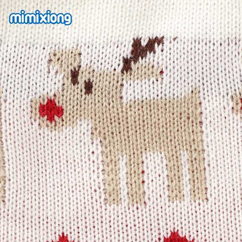 Baby Christmas Rompers Winter Long Sleeve Knit Newborn Boys Girls Outwear Jumpsuits Red Reindeer Toddler Playsuits Clothes 018m C251009