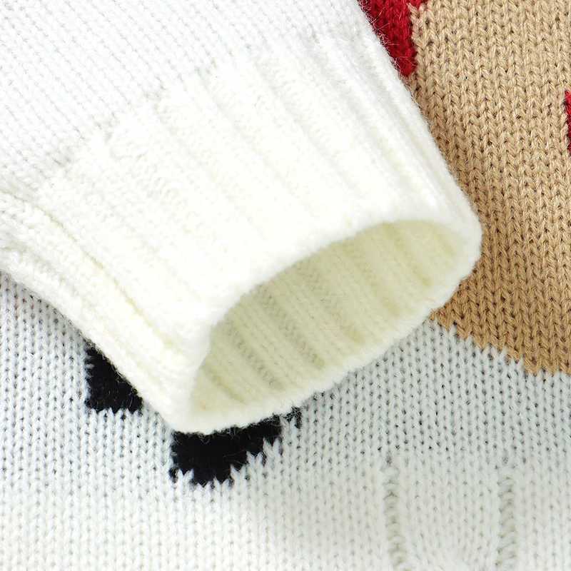 Christmas Newborn Baby Romper Knit Infant Girl Boy Jumpsuit Long Sleeve Child Xmas Clothes Fashion Cute Elk 018M Overalls 2pcs C251009