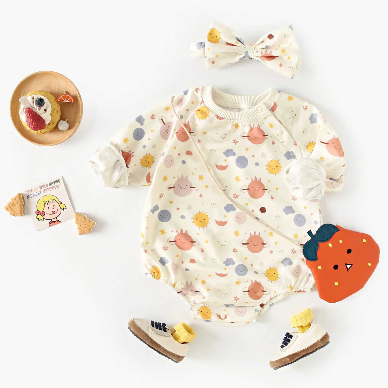 Sanlutoz Long Sleeve Baby Bodysuits Autumn Halloween Infants Clothing with Headband Cute C251009