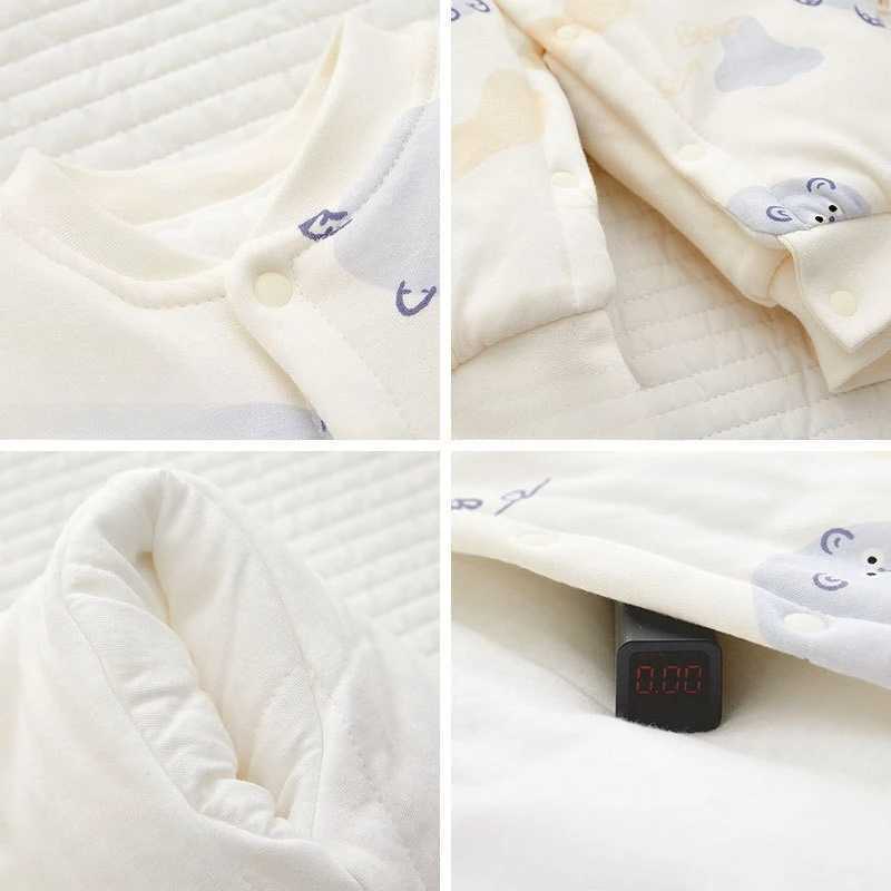 Somenie Newborn Baby Onesie Thickened Winter Pure Cotton Baby Bodysuit Warm Cotton Winter Cute Printed Boys Girls Onesie C251009