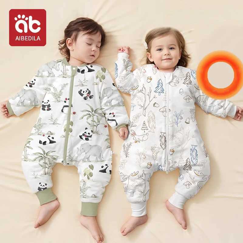AIBEDILA Amboo Fiber Children Baby Jumpsuit Pajamas Thickening Warm Winter Clothes Toddler Sleepsack Pajamas For Girls Boys Kids C251009