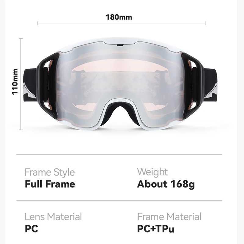 Double Layer AntiFog Ski Goggles Winter Outdoor Sports Ski Glasses Men Women Snowmobile Mountaineering Snowboard Snow Goggles J251009