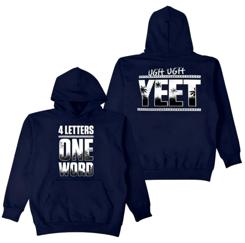 Men's Hoodies Jey Uso Four Letters One Word Hoodie 2025 Yeet Logo Long Sleeve Streetwear Men Women Hooded Sweatshirts
