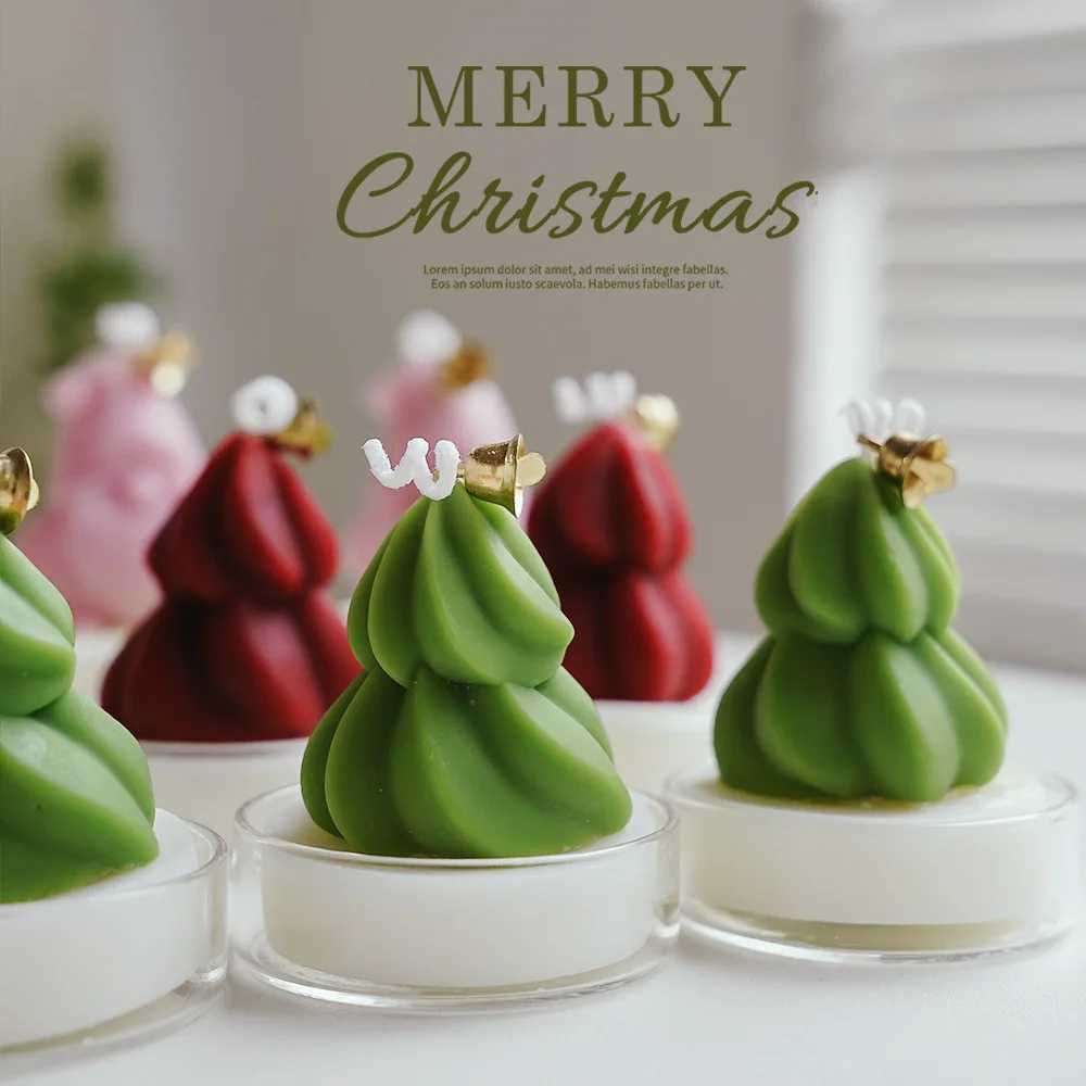 Christmas Trees Aromatic for Table Decoration and Accessories Xmas Guest Gift Tealight Candles S25109 S260204