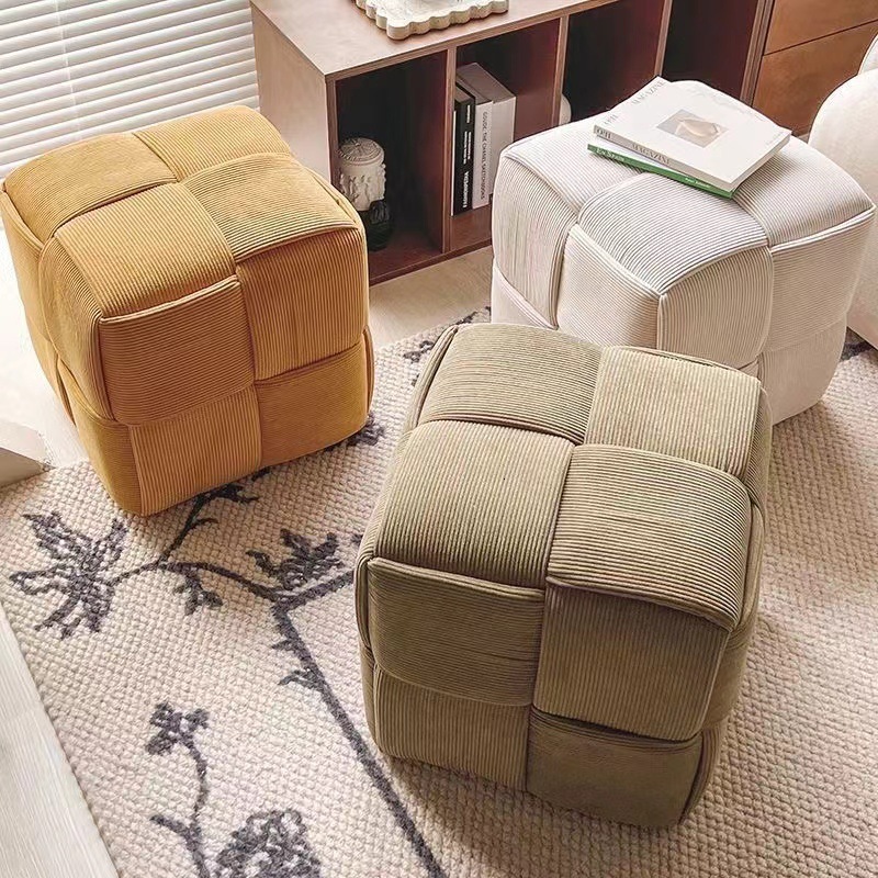 Magic Cube Chair, Small Low Chair, Household Tea Machine, Small Square Stool, Dressing Chair, Sofa Footstool, Stool for Sitting on, Shoe Changing Chai