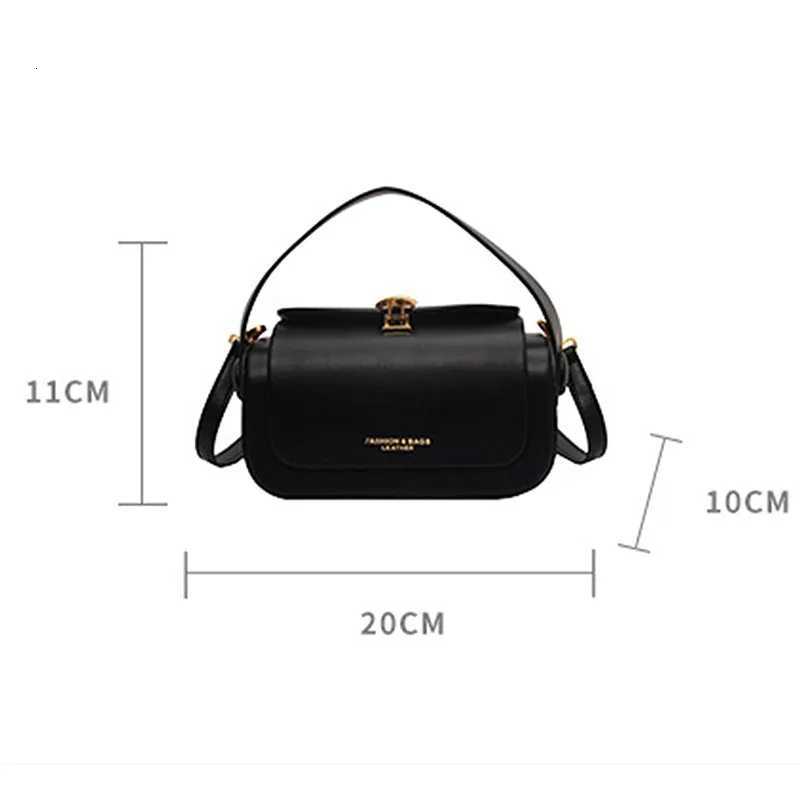 Classic Black Shoder Bag Wens Versatile Crossbody Square Bags 2024 New Large Capacity Textured Leather Flap Handbags D251009