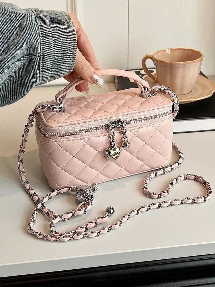 Trendy Diamd Latt Box Tote Handbags and Purses Wen Shoder Crossbody Bags 2024 New Ladies Messenger Bag High Quality D251009