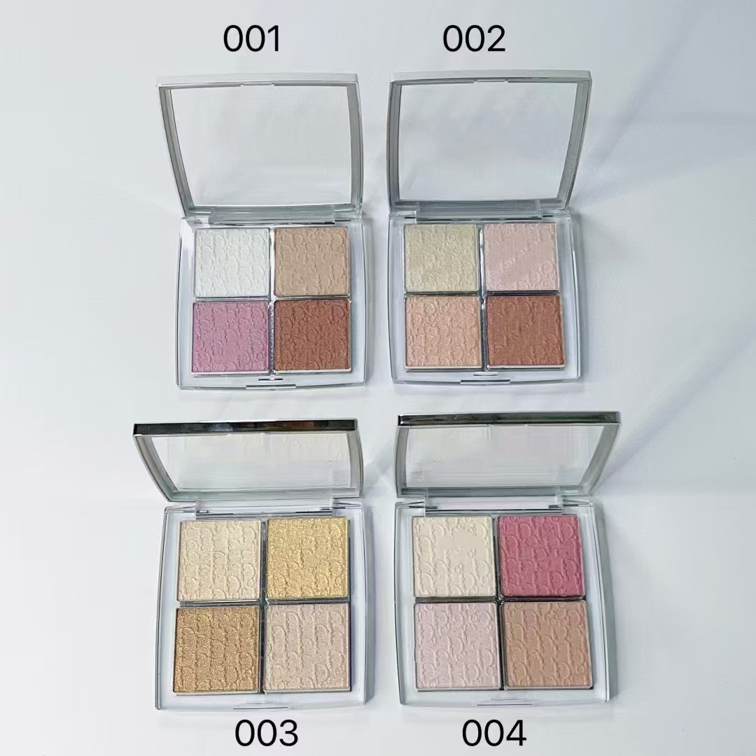 Facial makeup relief 4color high gloss facelift plate matte brightening powder nose shadow eye shadow plate nine color eye shadow plate10g