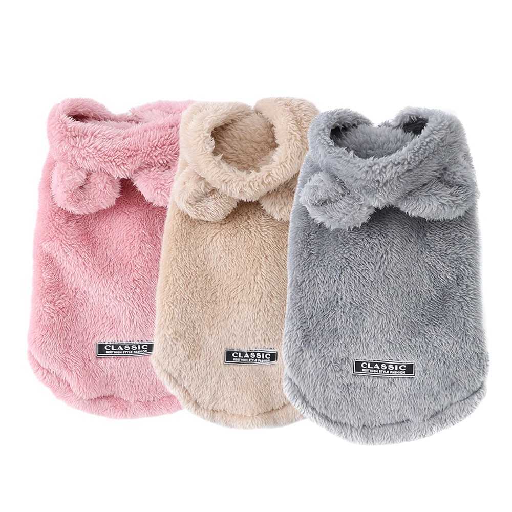 Fleece Cats Hoodie Winter Warm Clothes For Small Medium Dogs Cat Cute Hooded Puppy Kitten Coat Sweater Chihuahua Yorkie Costume C251009