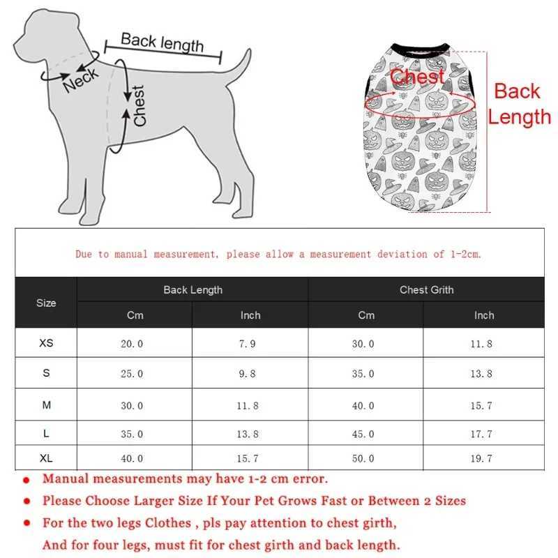 6pcs Pumpkin Print Yorkshire Apparel Pet Cat Clothes Halloween Costume Two Legged Kitten Puppy Vest for Small Dogs Cats Tshirt C251009