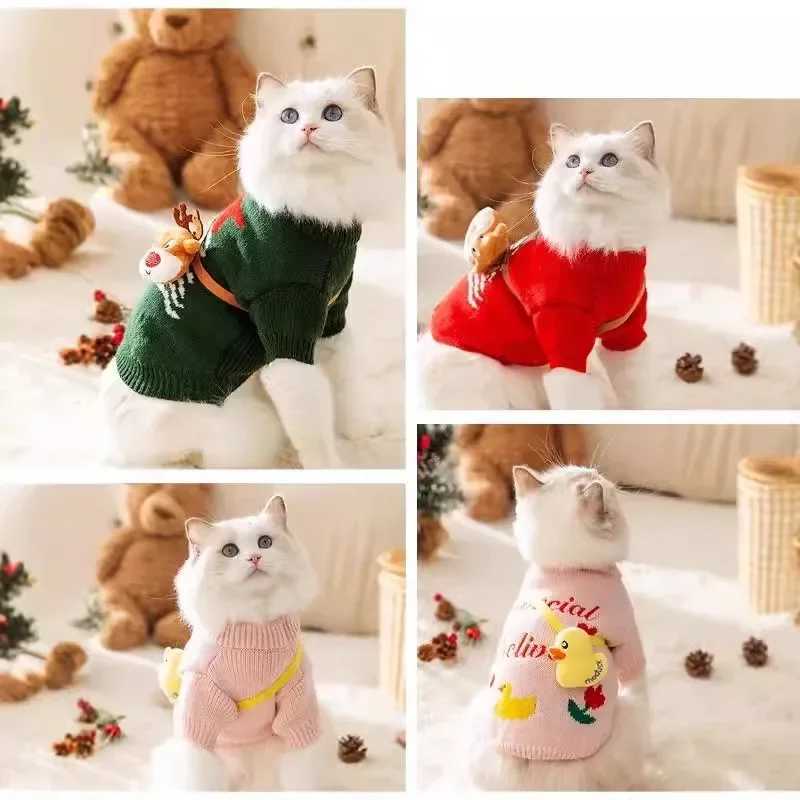 Christmas Style Pet Clothing Winter Warm Sweaters for Small Medium Dogs Turtleneck Knitted Puppy Cat Sweater Vest Chihuahua C251009