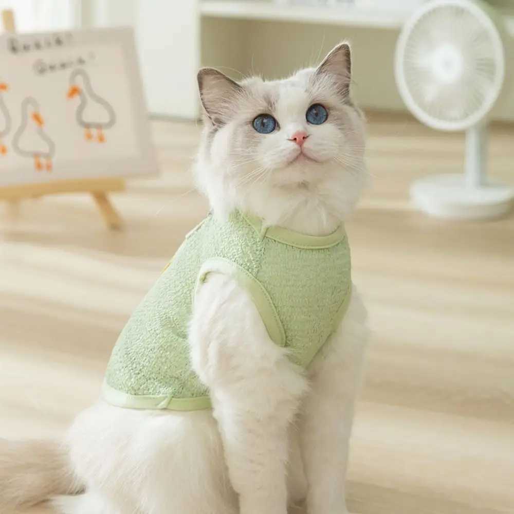 Summer Pet Vest Breathable Bear Patch Traction Small Medium Dog Tank Top Soft Puppy Clothes Cute Cat Cooling Tshirt C251009