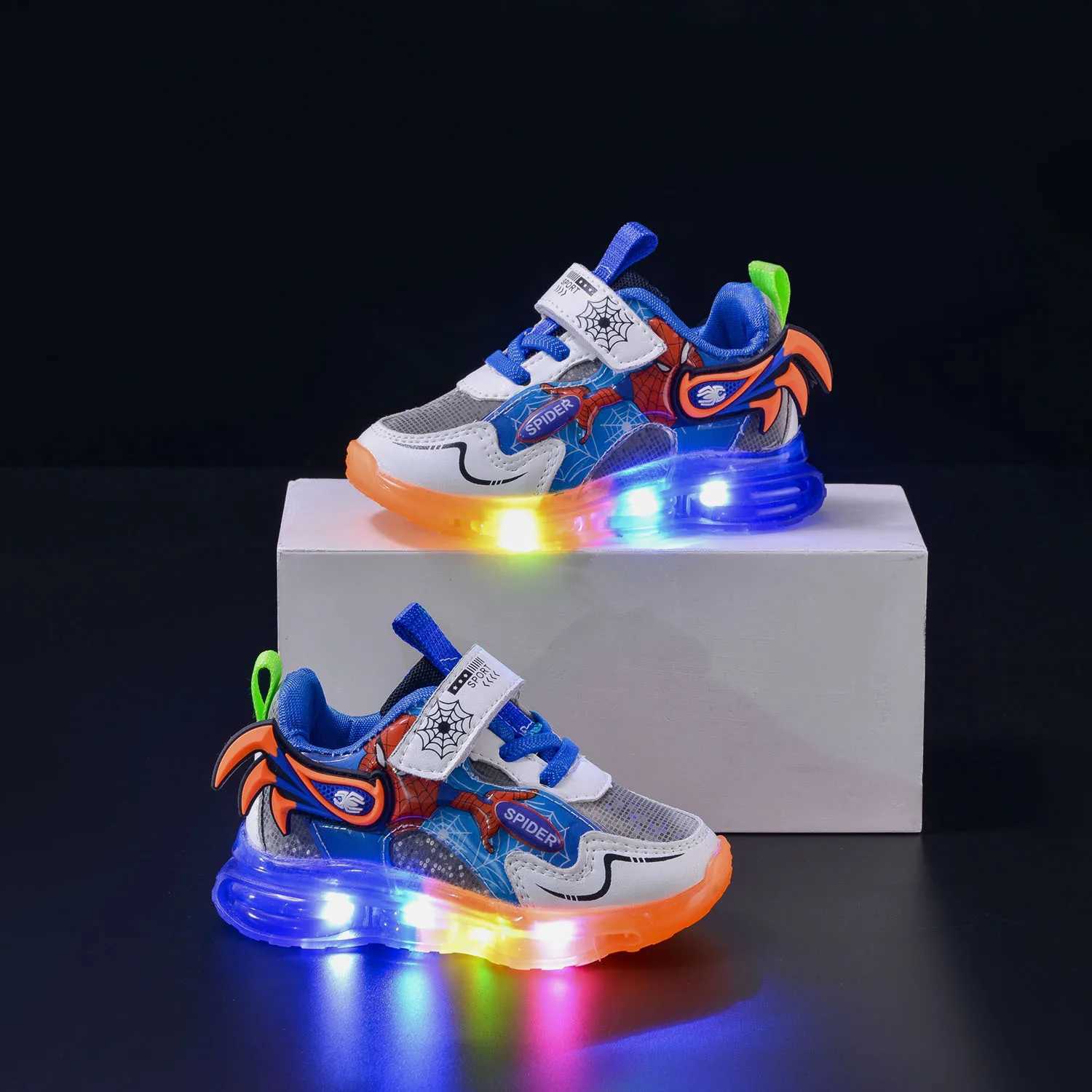 2025 Fashion Baby Boys Sneakers Springautumn Childrens Shoes Lighted Sneaker Trendy Kids Boy Sports Casual Shoes J251027
