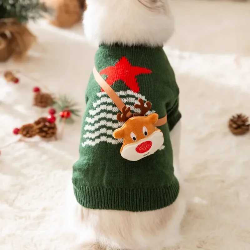 Christmas Style Pet Clothing Winter Warm Sweaters for Small Medium Dogs Turtleneck Knitted Puppy Cat Sweater Vest Chihuahua C251009
