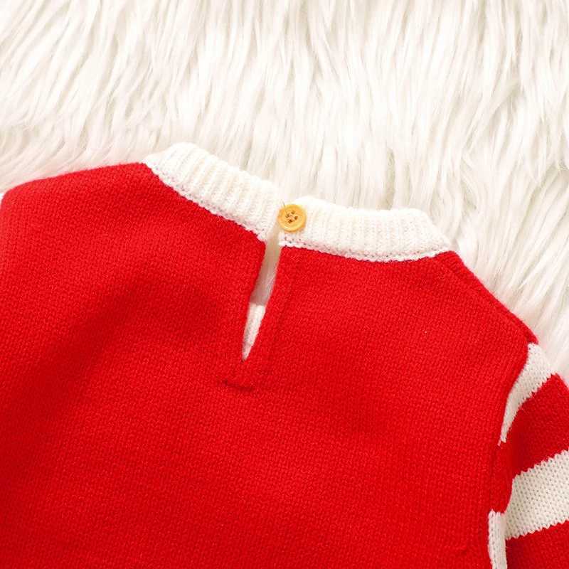 Christmas Baby Unisex Rompers Winter Reindeer Knitted Newborn Boys Girls Long Sleeve Jumpsuits Infant Playsuits 018m C251009