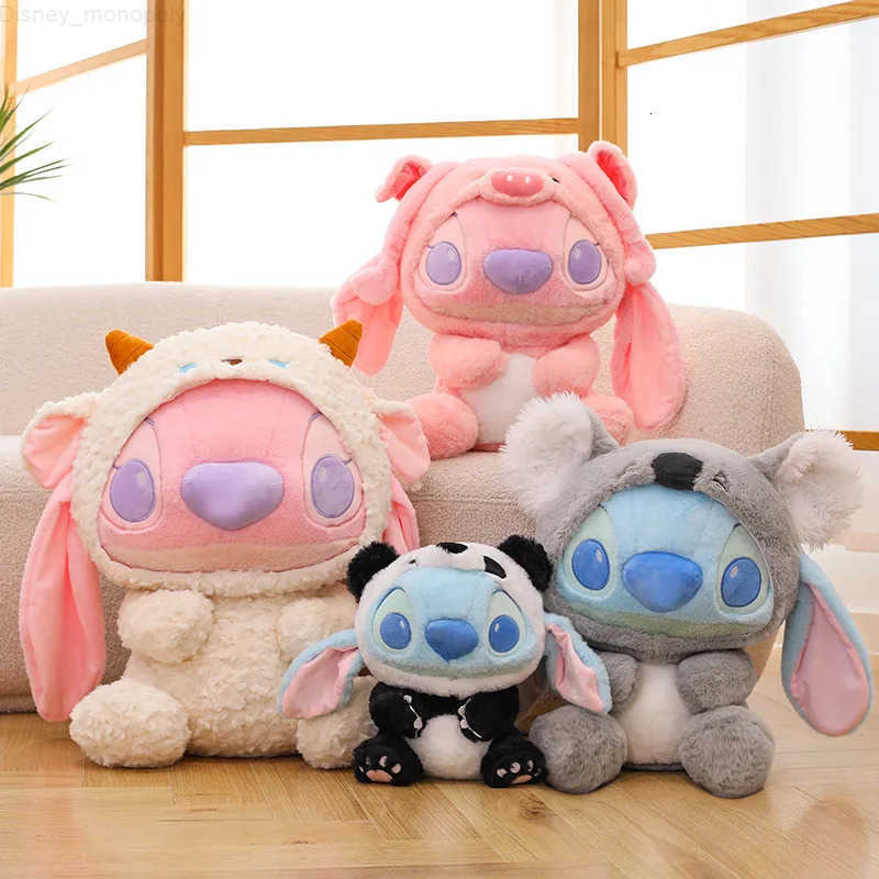Disney 30cm Lilo Stitch Koala Stitch Sheep Angel Cartoon Plush Stuffed Toy Soft Throw Pillow Doll Room Decoration Holiday Gift H251009