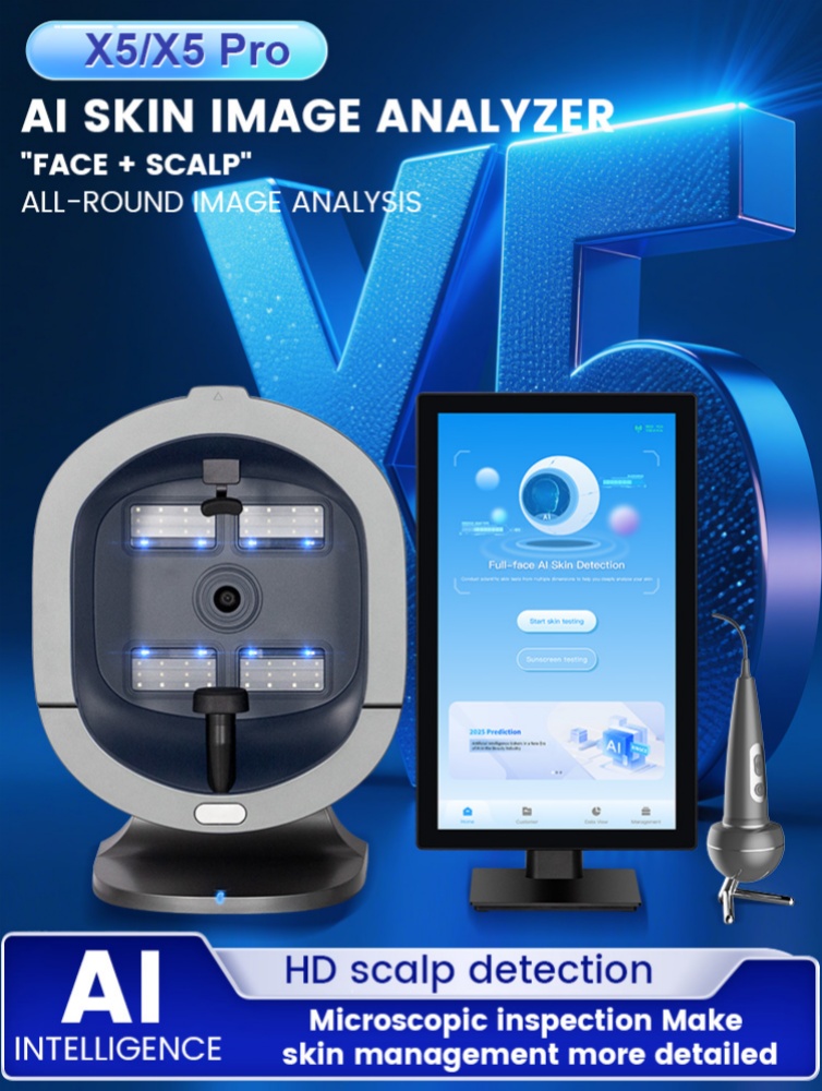 3D Magic AI Facial Testing Mirror Acne Scanner Skin Detector Skin Analyzer Facial Tester Facial Analyzer Machine