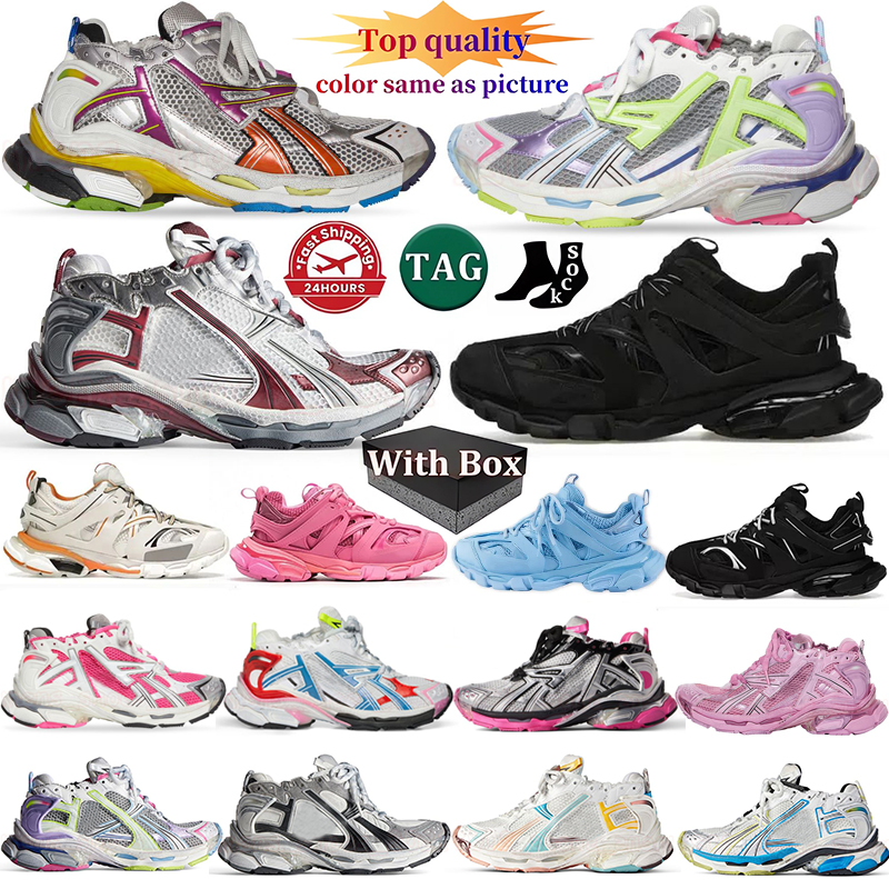 Brand Sneakers Track RUNNERS 7.0 7.5 3.0 Designer Platform All Black white Multicolor Pink Blue Grey Ancien Daddy mens womens trainers Tennis Shoes With Box