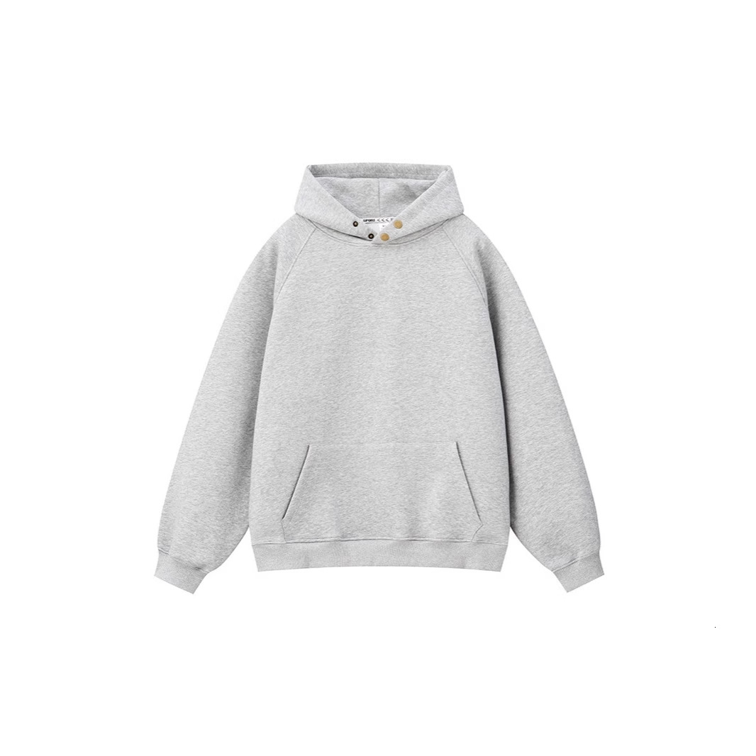 Heavyweight 420g Hoodie For Men Loose Fit Trendy American High Designer Hoodie Street Style Gray Hoodie Autumn Winter Solid Color Designer Shirt Couple's Jacket