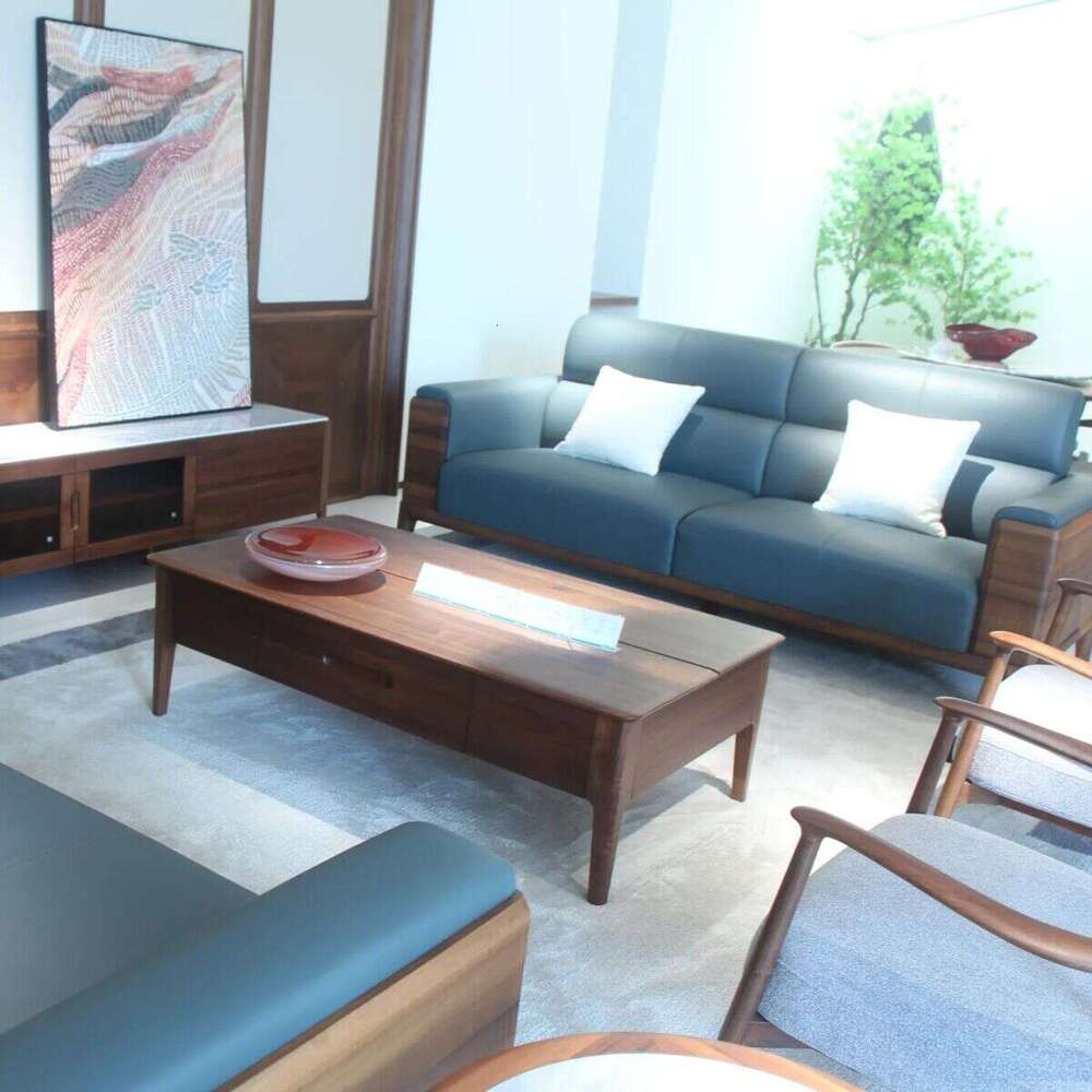 Zhong zhixin Elegant Solid Wood Chinese Style Sofa - High-Quality Furniture for a Natural Living Space