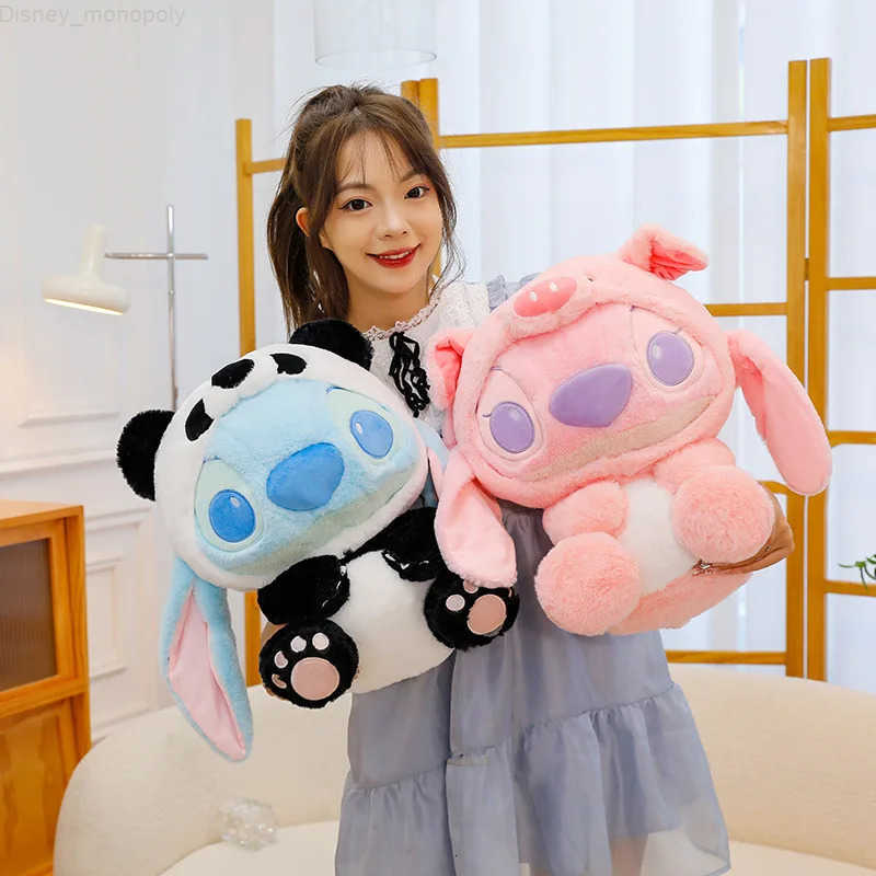 Disney 30cm Lilo Stitch Koala Stitch Sheep Angel Cartoon Plush Stuffed Toy Soft Throw Pillow Doll Room Decoration Holiday Gift H251009