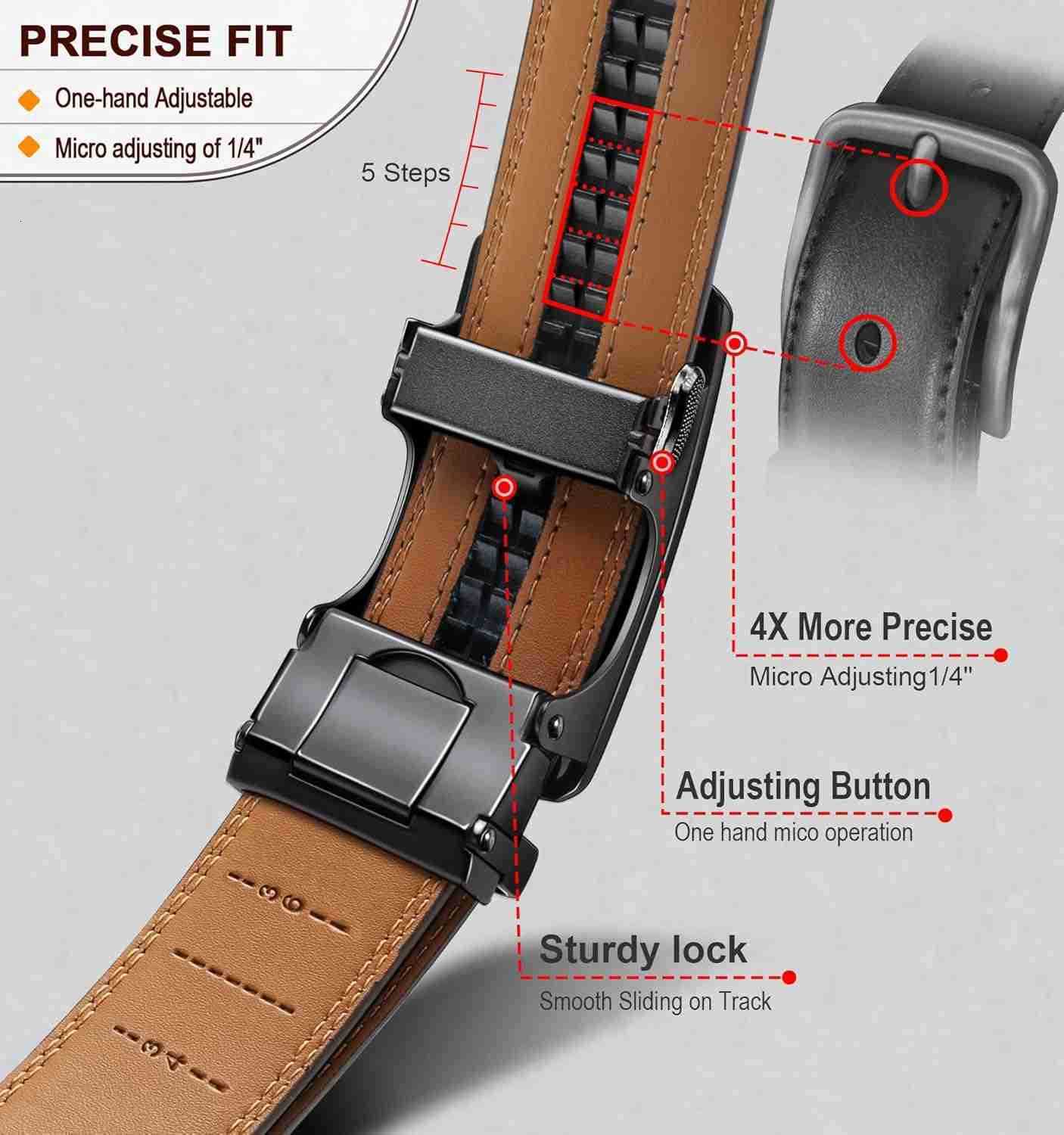 Mens BeltBrand Ratchet Belt Of Genuine Leather For Gift Men DressSize Customized W251009