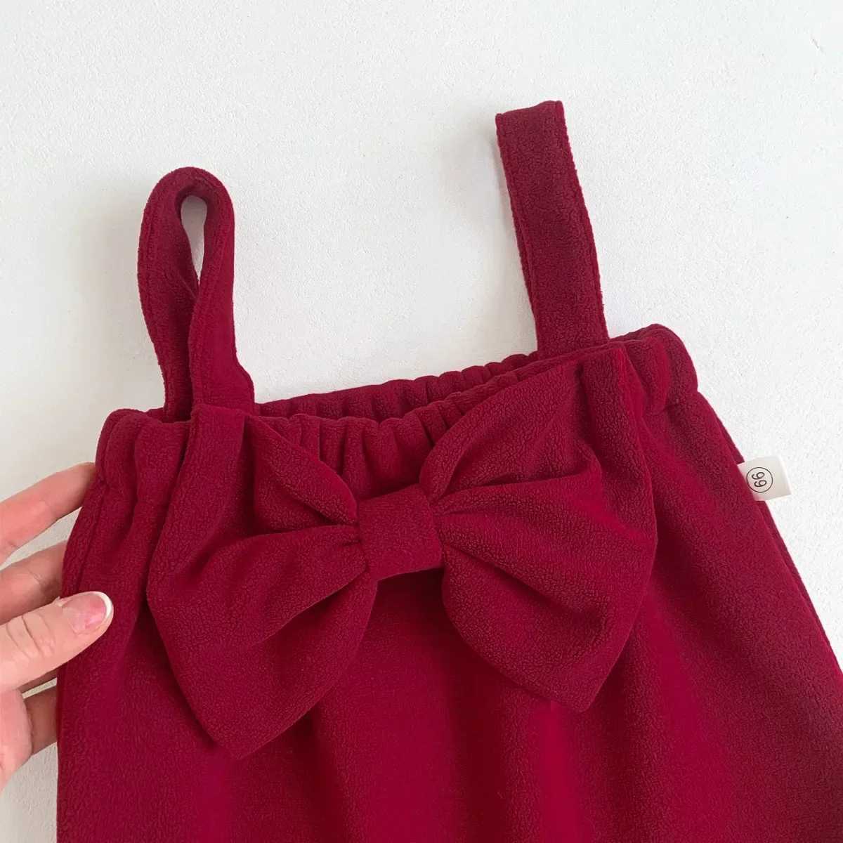 Christmas Baby Clothes Newborn Princess Romper Autumn Winter Baby Girls Bow Sleeveless Overalls Jumpsuit Kids Cotton Suspender P C251009